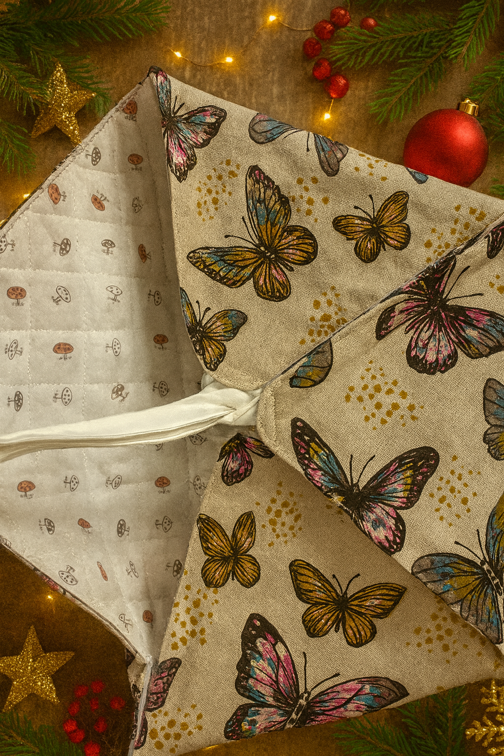 Détail intérieur matelassé blanc sac à tarte artisanal – Onaé